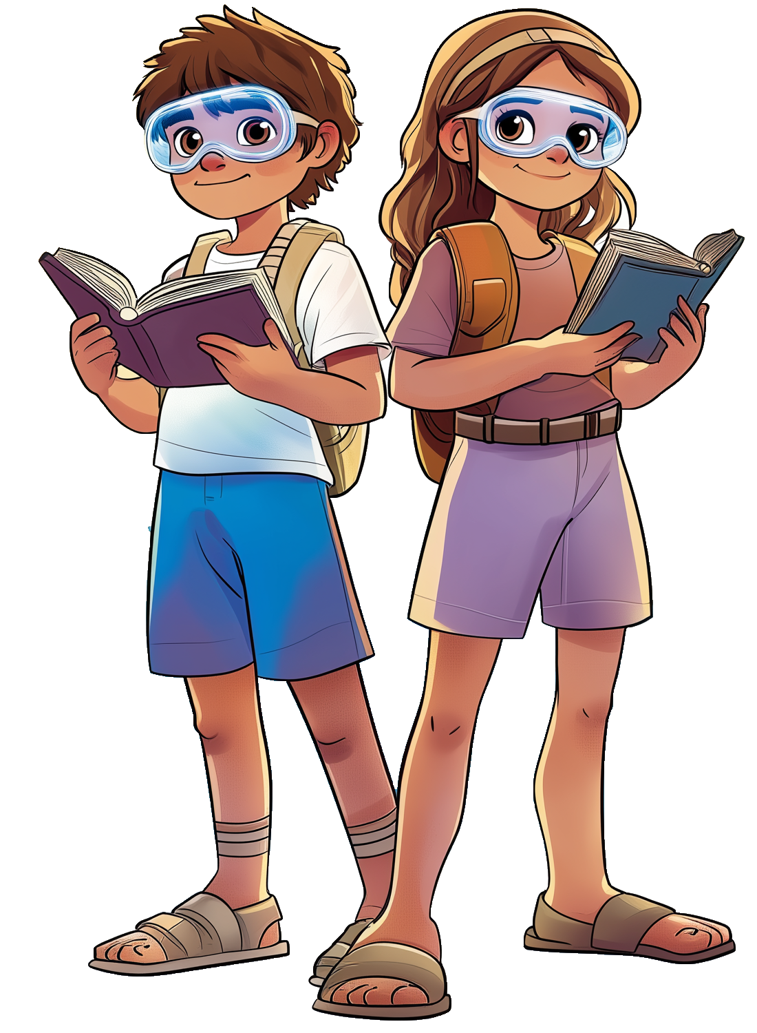 Aaron and Tiffany - Adventure Goggles main characters